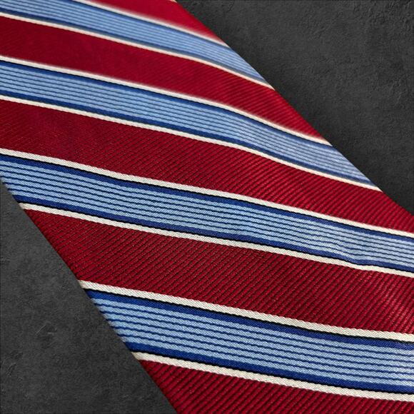 "346" Brooks Brothers Men's 100% Silk Made in Italy Professional Striped Tie - Picture 2 of 3